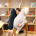 thumbnail image 3 of Muñeco de pingüino de postura suave y adorable, animal de acuario, muñeco de tela de peluche para dormir, almohada larga, 3 of 6