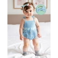 thumbnail image 5 of Rovasas Baby Girl Romper Dress Sleeveless Embroidery Jumpsuit Headband, 5 of 9