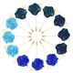 thumbnail image 1 of Uxcell 1-Conjunto de Pins de Flor para Hombres, Pin de Boutonnieres de Rosa Set Azul, 1 of 7
