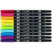 Tombow 56185 Dual Brush Pen 10-Pack Bright