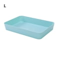thumbnail image 1 of Caja de almacenamiento Rectangular de plástico Cajón de escritorio Estuche de cosméticos Organizador de papelería Contenedor de calcetines Almacenamiento y organización del hogar Cielo azul L Toystoory HA003019-09, 1 of 6