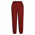 thumbnail image 5 of Baggy Sweatpants Women Casual Drawstring Pants High Waist Cinch Bottom Workout Joggers Lounge Trousers With Pockets, 5 of 5