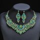 thumbnail image 1 of vert Circonfrence 43cm (vers L'image Principale Principalement) Collier Vintage Femme 2 Pices Feuille Fleur Exagre Bijoux De Luxe, 1 of 4