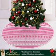 thumbnail image 6 of FMSHPON Valentine's Day Hearts Stripe Xmas Christmas Tree Skirt Stand Mat for Holiday Party Decoration Indoor Outdoor 48 inches, 6 of 6