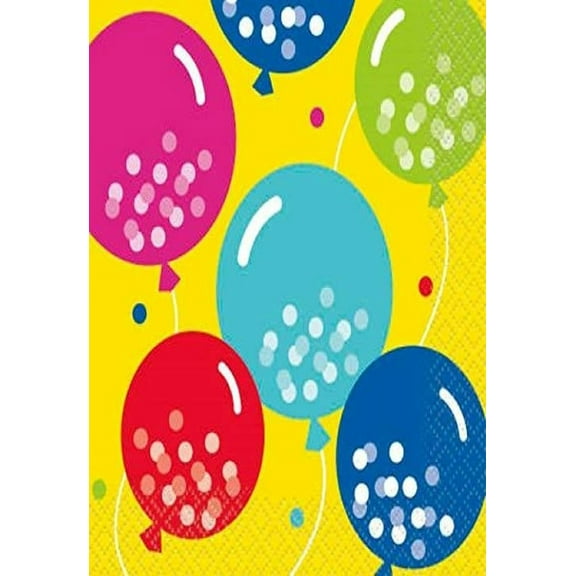 Balloon Cheer Beverage Paper Napkins - 24 Pcs