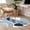 Blue, variant on Area Rug for Living Room, Boho Geometric Non-Slip Indoor Large Carpet for Bedroom/Dining Room, Farmhouse Green Abstract Stripes Leaves Washable Low-Profile Rectangle Floor Runner Rugs - 5 x 7 Ft