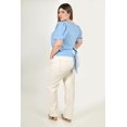 thumbnail image 3 of Blusa con manga abullonada Roman Fashion /Tallas Extras, 0402 (Azul) azul cielo 40, 3 of 6