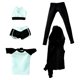 thumbnail image 5 of Figura de mujer a escala 1/6, ropa con capucha, chándal, conjunto deportivo para entrenamiento, pantalones deportivos Azul, 5 of 7