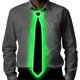 thumbnail image 5 of ZHAOCHENG Corbatas con luz LED, corbatas con luz LED para hombre con cable de alimentación, corbatas con luz ajustables, accesorios para disfraces escolares, de fiesta y de bar. (verde), 5 of 5