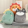 thumbnail image 5 of Almohada de felpa de oso, León, conejo y unicornio con manta, suave, Animal de dibujos animados, dinosaurio y cerdo, muñeco de peluche, regalos, 5 of 5
