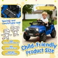 thumbnail image 6 of Xuanlur 12V Kids Electric Vehicles for Kids, Ride on Toys w/Parent Remote Control,USB, Music, LED Lights, Bluetooth, Gift for Boys Girls (Blue), 6 of 7