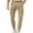 Khaki, variant on BXINGOHAI Mens Cargo Pants Drawstring Workout Pants Casual Solid Tapered Pants 2025 Outdoor Running Hiking Long Pant With Button and Pockets Today Deals Khaki,S