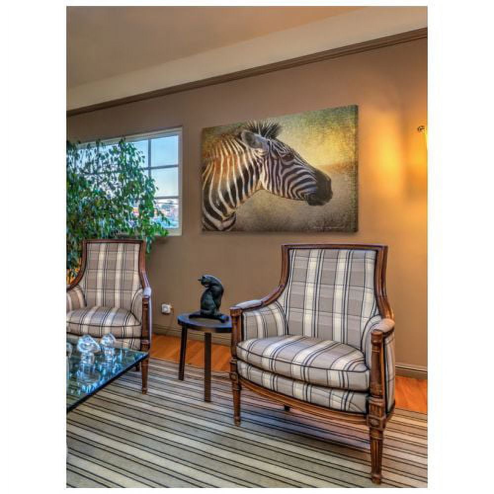 "Zebra Portrait" Painting Print on Wrapped Canvas