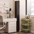 thumbnail image 3 of LAUSAINT HOME Tall Narrow Storage Cabinet, Slim Bathroom Storage Cabinet with Adjustable Shelves & 4 Leveling Feet, Freestanding Bathroom Organizer for Small Spaces, Kitchen, Living Room, Black, 3 of 9