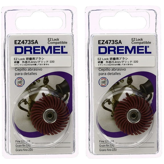 Dremel Genuine OEM Replacement 220 Grit Abrasive Brushes - EZ473SA-2PK