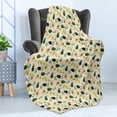 thumbnail image 4 of Avocado Soft Flannel Fleece Throw Blanket, Concept of Whole Fruit and Slices with Flowers and Leaves, Cozy Plush for Indoor and Outdoor Use, 50" x 60", Champagne and Multicolor, by Ambesonne, 4 of 5