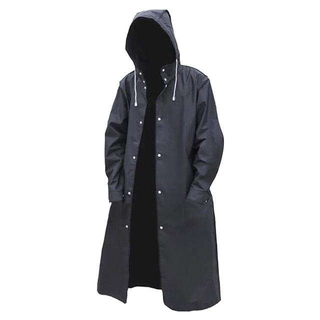 Minnieouse Chubasquero reutilizable para mujer Poncho para hombre de secado rápido para adultos senderismo impermeable Abrigos y chamarras Negro SG
