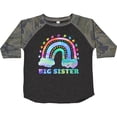 thumbnail image 3 of Inktastic Big Sister Watercolor Rainbow with Clouds Girls Toddler T-Shirt, 3 of 5