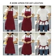 thumbnail image 3 of SAYFUT 10-Pack Cooking Apron Professional Plain Color Bib Kitchen Apron with Pockets, Durable, Comfortable, Easy Care, 29.5 x 21.6 inches, 3 of 6