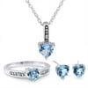 Blue Topaz and Diamond 3-Piece Gift Set
