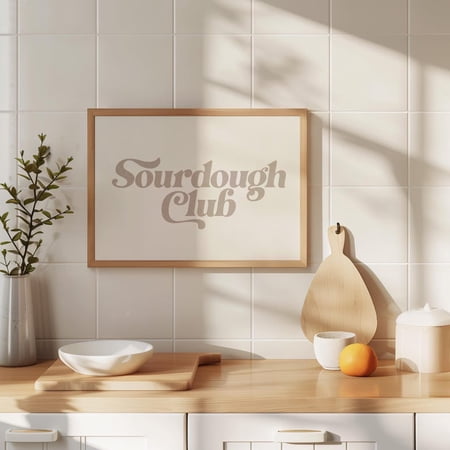 Sourdough Club Baker Bread Retro Kitchen Neutral Bakery