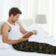 thumbnail image 5 of Fotbe Gold Pinecone Merry Christmas Pantalones de Pijama para Hombre, Pantalones de Dormir, Pantalones de Casa con Cintura Ajustable y Bolsillos-XX-Large, 5 of 6