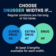 MyONE Condoms Snug Fit Size 49C: Snug (49), Length 4.7” (C), Latex, 36-Count
