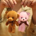 thumbnail image 2 of Nuevo Color oso de peluche muñecas 12cm animales de peluche suaves oso de peluche de juguete colgante lindo llavero de niña regalos de fiesta de boda para niños, 2 of 4