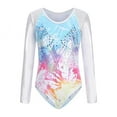 thumbnail image 2 of Gymnastics Leotards for Girls One-piece Sparkle Colorful Rainbow Dancing Athletic Leotards 5-12Years, 2 of 10
