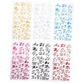 thumbnail image 4 of 6 Sheets Number Stickers Glitter Powder Stickers 20X10CM, 4 of 8