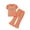 F02-Orange, variant on HCNTES Kids Girls Fashion 2 Piece Set Short Sleeve Crewneck Top Stretch Waist Pants Girls Casual Dailywear Spring Summer School Outfit 3-7Y(F02-White,7-8 Years)