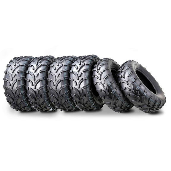 WANDA Set 6 ATV UTV tires (2) 26x8-12 Front & (4) 26x10-12 Rear 6PR 6 Wheeler