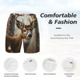 thumbnail image 6 of Picia American Wildlife Deer Forest pattern Mens Swim Trunks with Compression Liner Stretch Beach Shorts Quick Dry with Zipper Pockets No-Chafing Board Shorts-Medium, 6 of 9