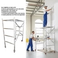 thumbnail image 4 of Andamio Plegable con Ruedas 135×124×62 Cm Doble Plataforma Metálica Acero Galvanizado, 4 of 6