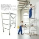 thumbnail image 4 of Andamio Plegable con Ruedas 135×124×62 Cm Doble Plataforma Metálica Acero Galvanizado, 4 of 6