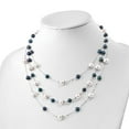 thumbnail image 2 of Auriga Fine Jewelry 925 Sterling Silver RH 6-10 mm White/Black FWC Pearl Layered 2in Extender Necklace for Women 17", 2 of 6