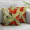thumbnail image 3 of Pratyus Flowers Wallpaper Arts and Crafts Movement Modern Rustic Decorative Couch Pillow Cases with Zipper Home Decor Short Plush All Year Round Suitable Printed on Both Sides 1PC 22x22in, 3 of 5