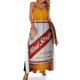thumbnail image 1 of Vestido sin mangas con rayas rojas y estampado de botella de cerveza fría para mujer, vestido de verano, 1 of 7