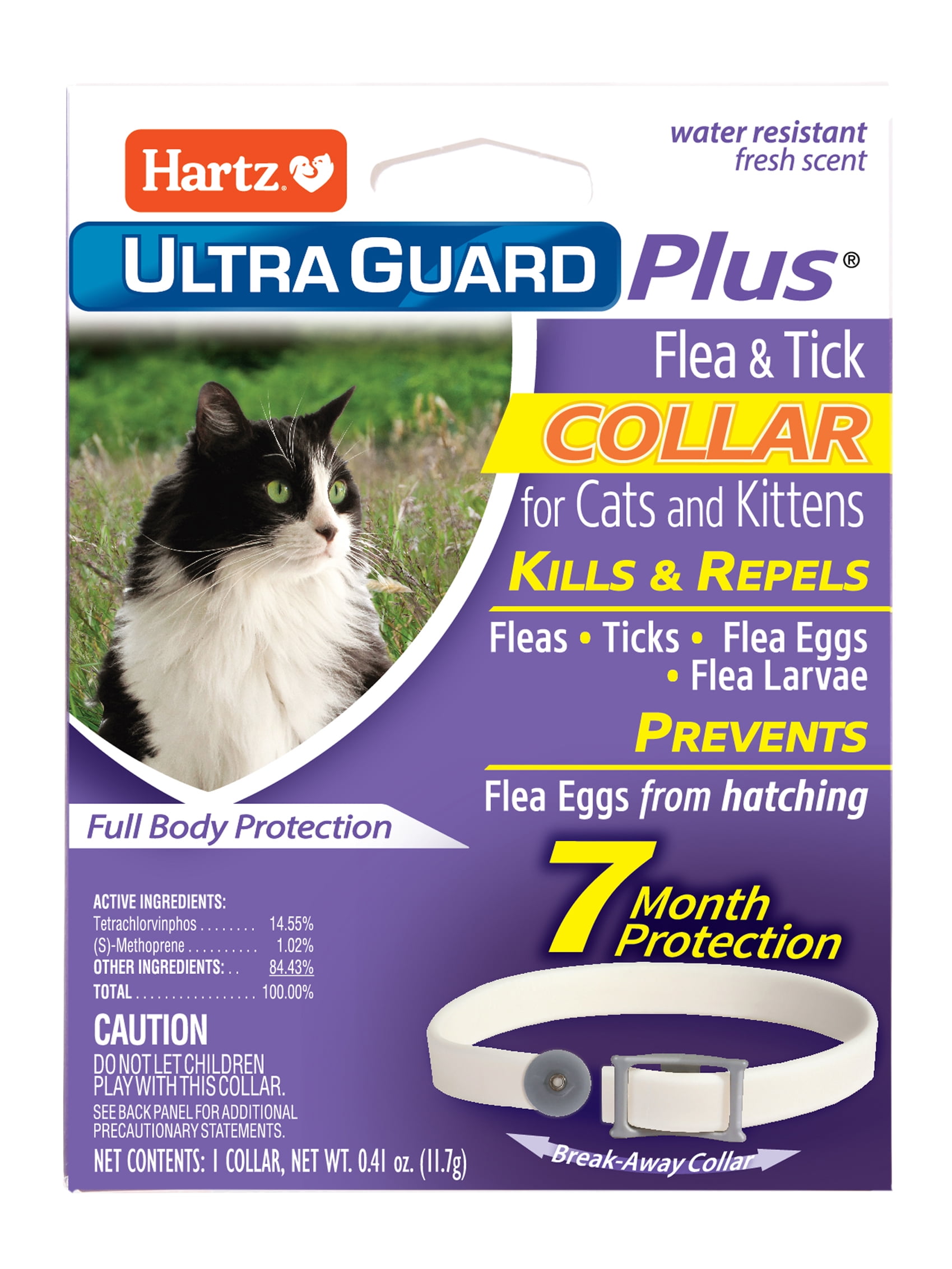 Hartz UltraGuard Plus Flea & Tick Collar for Cats and Kittens, 7 months  Protection 