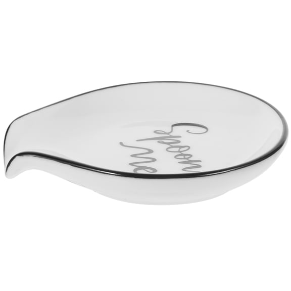 Raindrops Ceramic Spoon Rest 1 Set for Ladle Spatula and Tong Countertop Plate