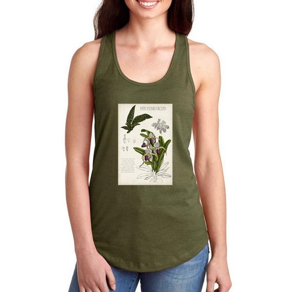 Orchid Field Notes I. Racerback Tank Women -Naomi McCavitt Designs, Female XX-Large