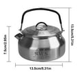 thumbnail image 2 of Yucurem 0.8L Stainless Steel Ultralight Camping Kettle with Handle for Travel Camping Kitchen Utensils (Silver), 2 of 10