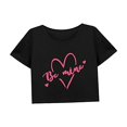 thumbnail image 4 of Top corto de verano para mujer, ropa deportiva cómoda, disfraz, camiseta recortada de moda suave M, 4 of 7