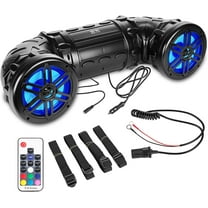 Belva BPS8RGB Dual 8" Bluetooth ATV Powersports Amplified Sound System 600W Peak Vehicle Speakers