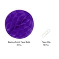 thumbnail image 3 of Uxcell Paper Pom-Poms Flower Balls 6 Inch Paper Tissue Flower Balls for Party Wedding Decoration Pack of 6,Dark Purple, 3 of 6