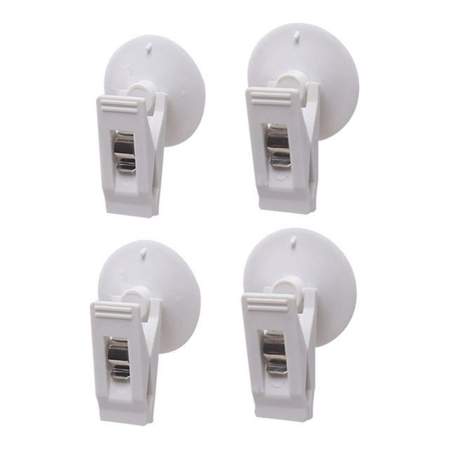 4 Uds Clips de ventosa soporte de abrazadera de ventosa redonda ventosas con Clips resistentes para colgar accesorios de oficina en casa