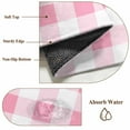 thumbnail image 5 of Spring Geometric Front Door Rugs 2x3 ft Pink Plaid Small Rug for Entryway Non Slip Washable Bathroom Door Mat Absorbent Floor Mat for Indoor Entrance, 5 of 9