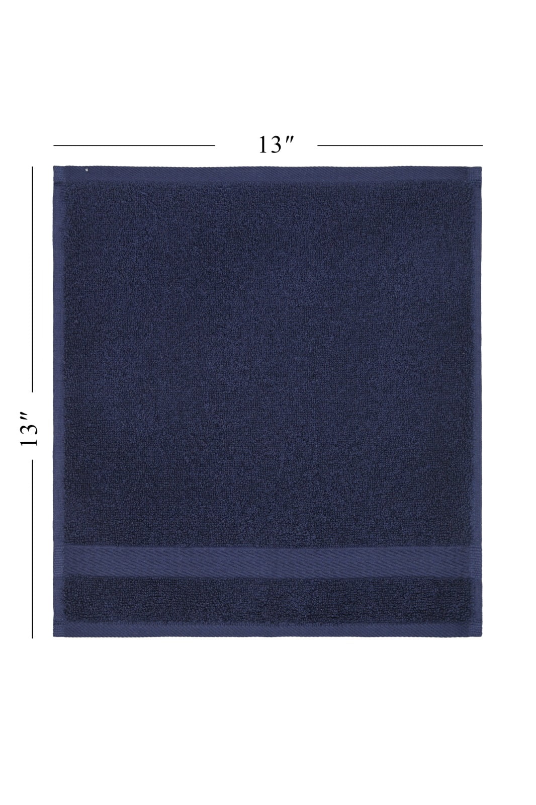 Ozdilek 6-Piece Washcloth Set 13x13 Bath Towels 100% Turkish Cotton, 600 GSM, Soft, Gentle on Sensitive Skin, Multi-Purpose Use, Washable, Reusable, Ideal for Baby Care & Spa 6 Towels  (Navy Blue)