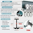 thumbnail image 2 of GXCZ Curtain Rods Bendable Curtain Track, Double Bar Rail For Curtains, Flexible Curtain Ceiling Track System Room Divider Curtain Rail For Curved Shower Curtain &amp; Rv(Green-ceiling,180cm-2x90cm), 2 of 7