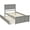 Gray, variant on Wood Platform Bed Frame Twin Size Trundle with Wheels Twin Size Captain Storage Bed with Headboard Wooden Bed Frame (Grey with Trundle)